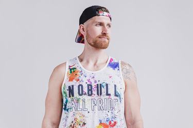 Nobull Pride Art Work Men's Tank Tops Multicolor | Australia (GP8169)